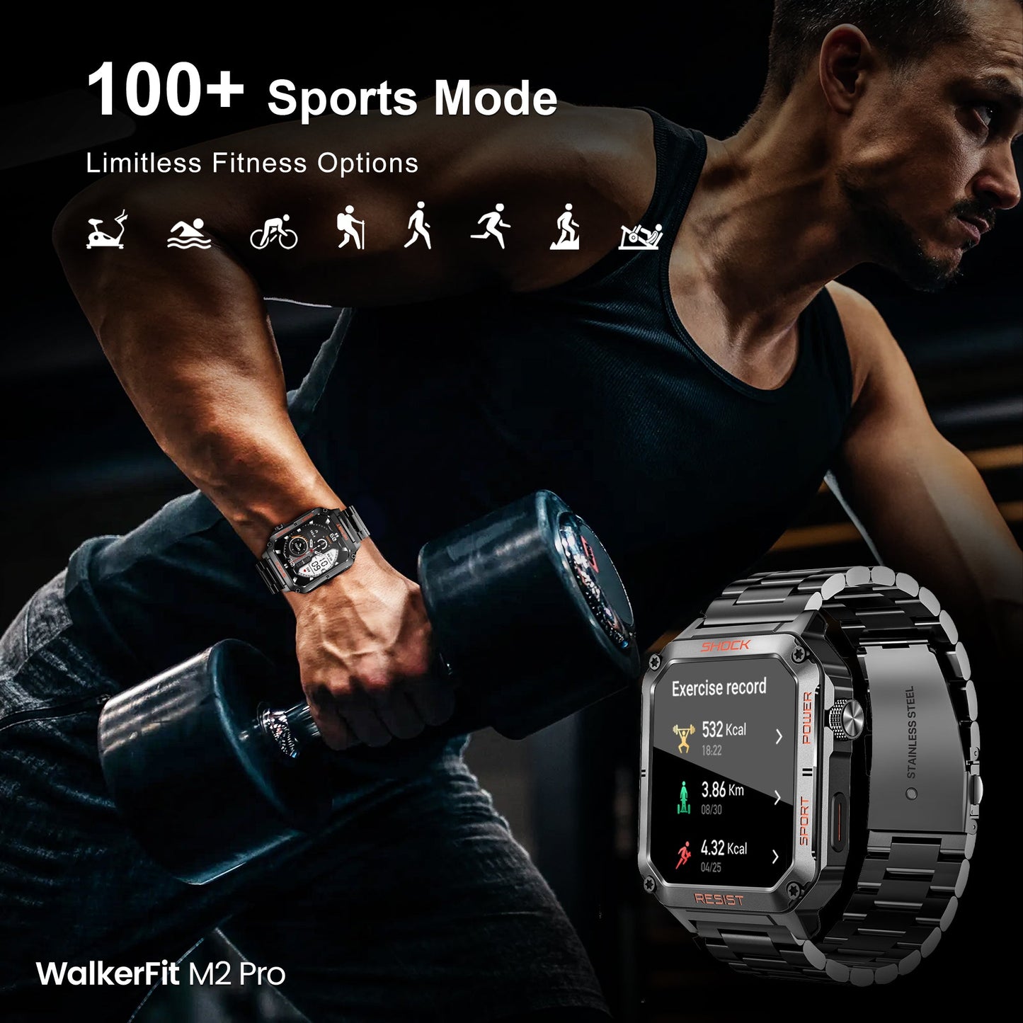 M2 Pro smart watch - WalkerFit Smart Watch