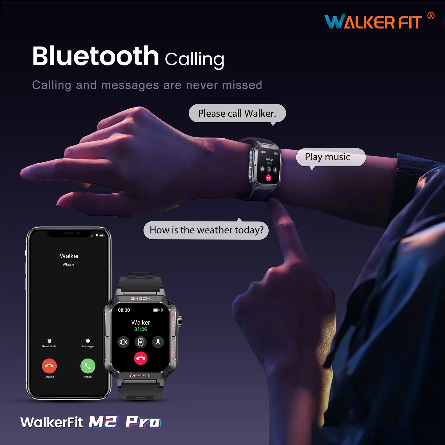 M2 Pro smart watch - WalkerFit Smart Watch