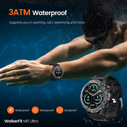 M6 Ultra Smartwatch Black - WalkerFit Smart Watch