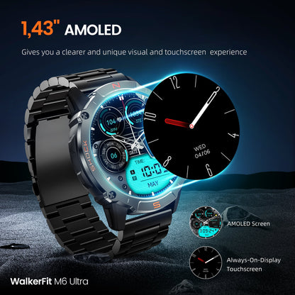 M6 Ultra Steel black - WalkerFit Smart Watch