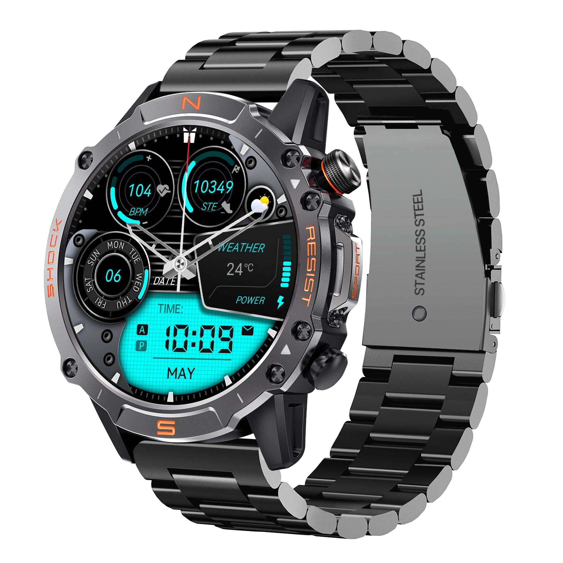 M6 Ultra Steel black - WalkerFit Smart Watch