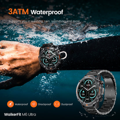 M6 Ultra Steel black - WalkerFit Smart Watch